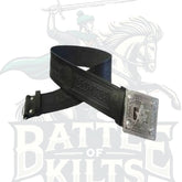 Embossed Black Kilt Leather Belt | Battle of Kilts
